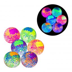 Inflatable Black Light Reflective Neon Graffiti Balls - 6 Inch - 10 Count
