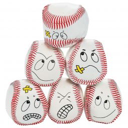 Baseball Face Footbags - 2 Inch - 12 Count
