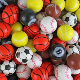 Assorted Sports Bouncy Balls - 1 1/2 Inch (32mm) - 100 Count