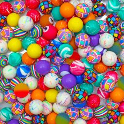 Assorted Bouncy Balls - 1 Inch (25mm) - 250 Count