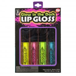 Glow In The Dark Lip Gloss - 4 Count