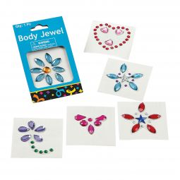Deluxe Adhesive Body Jewels - 12 Count