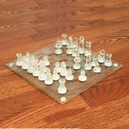 Glass Chess Set - 10 Inch