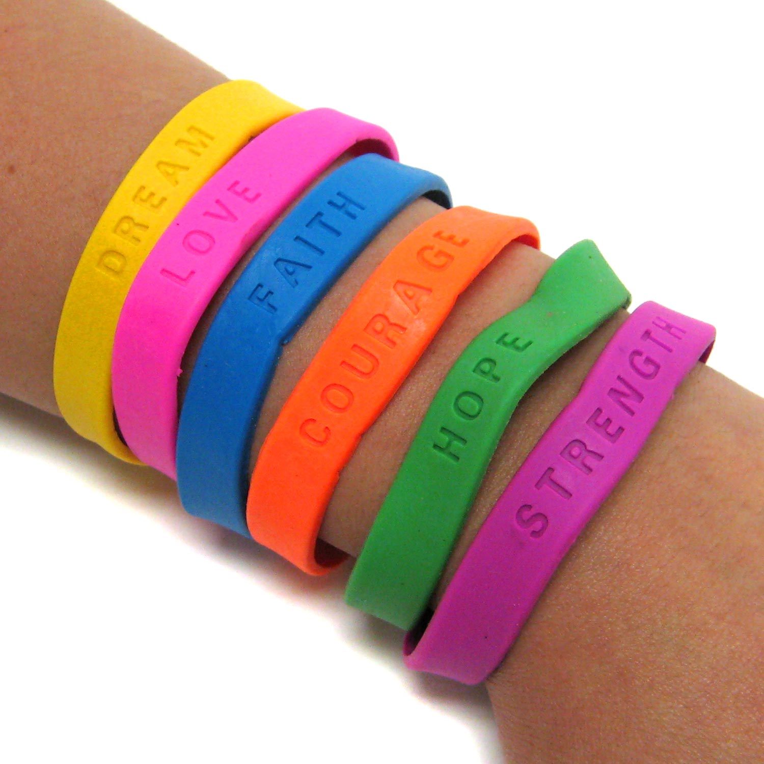 Motivational Bracelets Silicone Rubber Band Elastic Inspirational