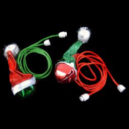 Jingle Bell with Santa Hat Necklaces - 12 Count