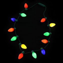 Flashing Christmas Bulb Necklace - 6 Function