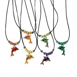 Acrylic Dolphin Necklaces - 12 Count