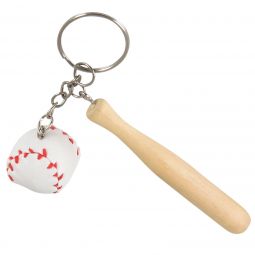Baseball & Bat Keychains - 12 Count