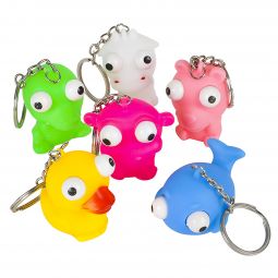 Eye Popping Animal Keychain - 12 Count
