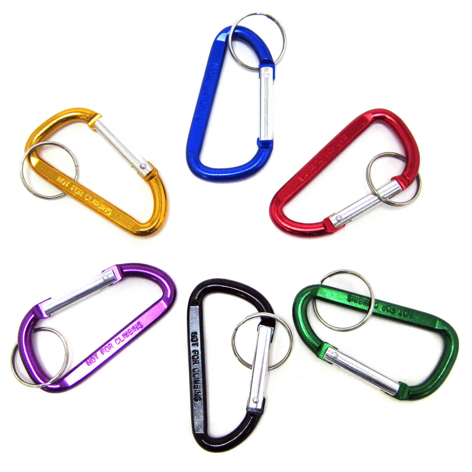 Carabiner Keychains - 3 Inch - 12 Count: Rebecca's Toys & Prizes