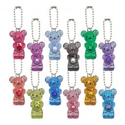 Birthstone Bear Charm Keychains - 100 Count