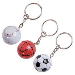 Sports Ball Keychains - 12 Count