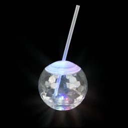 Flashing Ball Cup with Straw - 3 Function - 20 Ounce