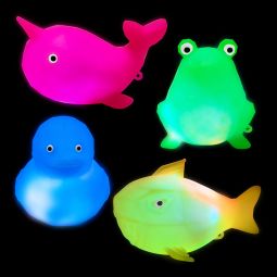 Flashing Squish Animals - 3 to 4 Inch - 12 Count