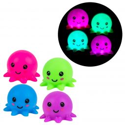 Flashing Squish Octopus - 2 Inch - 12 Count
