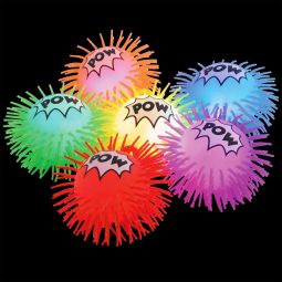 Flashing Superhero Puffer Balls - 12 Count