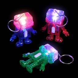 Light Up Robot Keychains - 12 Count