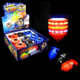 LED Launching Laser Top with Sound - Assorted Colors