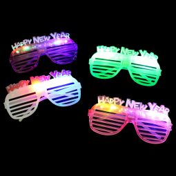 Flashing Happy New Year Glasses - Assorted Colors