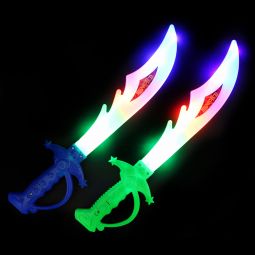 Flashing Pirate Swords - 3 Function - 15 Inch - 12 Count