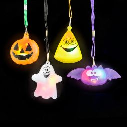 Flashing Halloween Necklaces - 24 Count