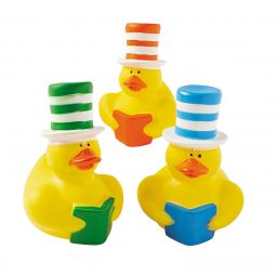 Stovepipe Hat Rubber Ducks - 2 1/2 Inch - 12 Count