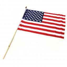 American Flags - Cloth - 12 Inch x 18 Inch - 12 Count