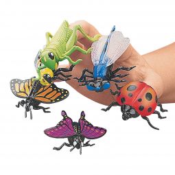Insect Finger Puppets - 2 1/2 Inch - 12 Count
