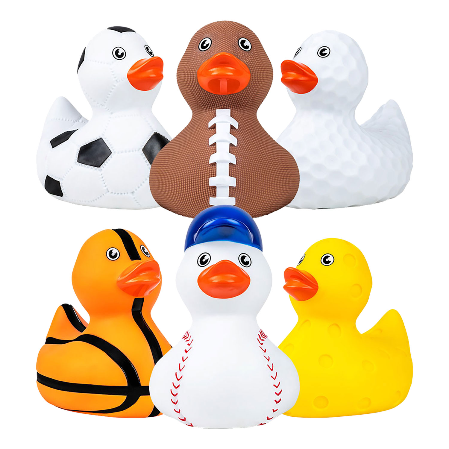 Sports Rubber Ducks 2 Inch 50 Count