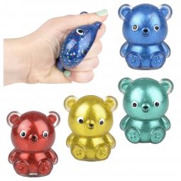 Squishy Sticky Glitter Bears - 12 Count