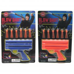 Blow Dart Guns - Assorted Colors - 12 Count