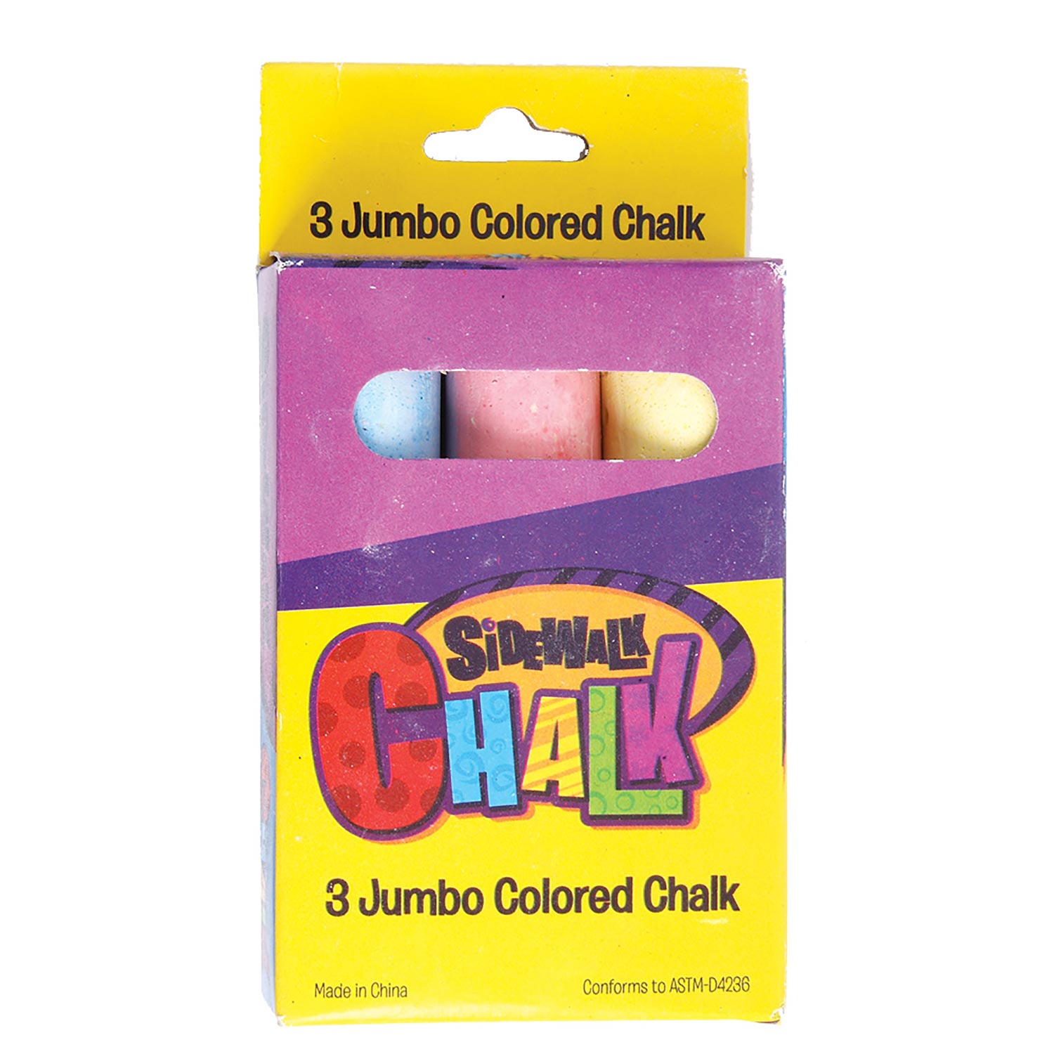 Jumbo Sidewalk Chalk 3 Piece Set: Rebecca's Toys & Prizes