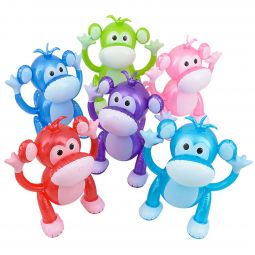 Inflatable Monkey - 24 Inch - Assorted Colors