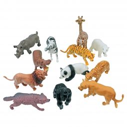 Assorted Wild Animals - 5-7 Inch - 12 Count