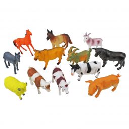 Assorted Farm Animals - 5-7 Inch - 12 Count