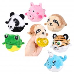 Animal Plush Bead Ball - Assorted