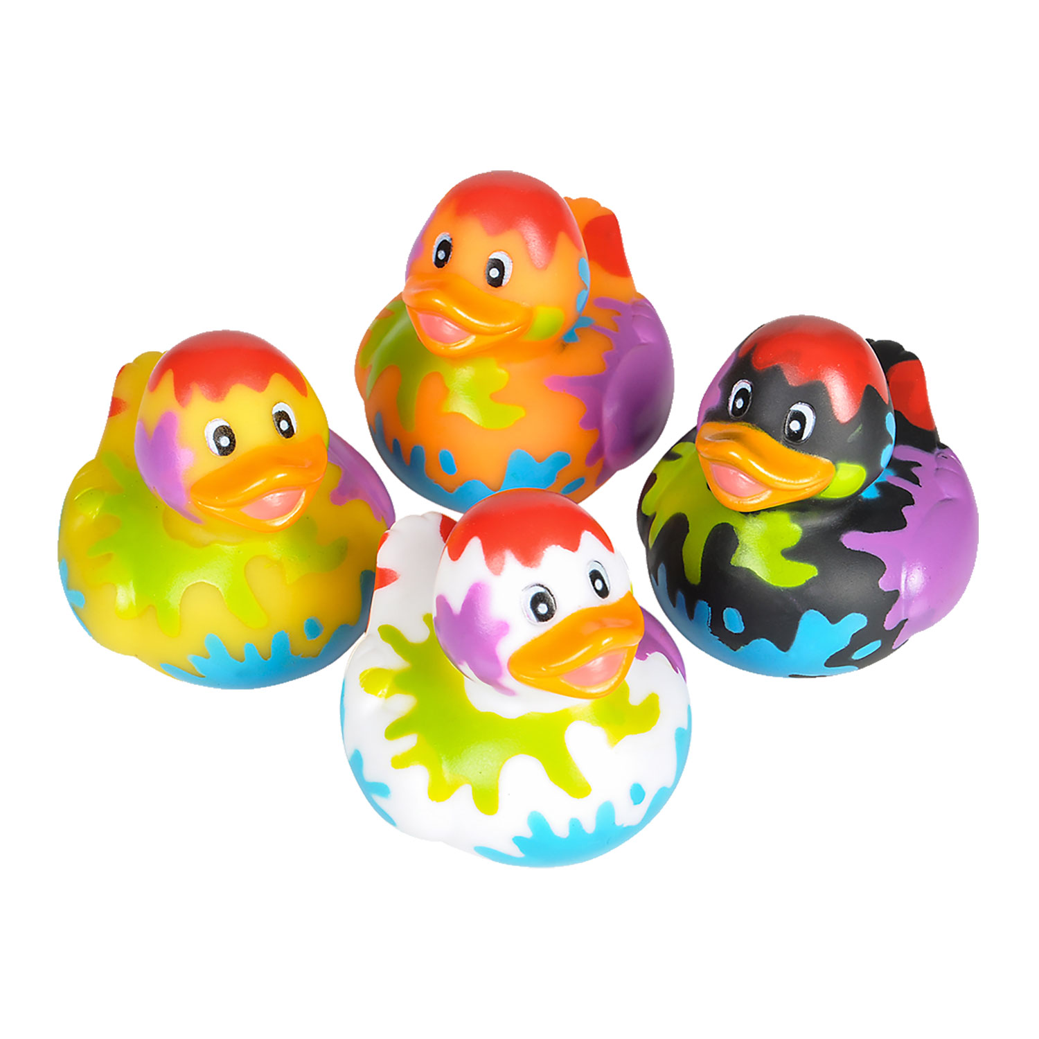 Paint Splatter Rubber Ducks - 2 1/2 Inch - 12 Count: Rebecca's Toys ...