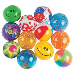 Inflatable Mini Beach Ball Assortment - 5 Inch - 25 Count