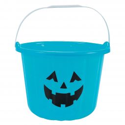 Teal Pumpkin Plastic Bucket with Handle