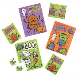 Halloween Mini Jigsaw Puzzles - 12 Count