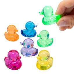 Mini Transparent Acrylic Ducks - 1 1/4 Inch - 144 Count