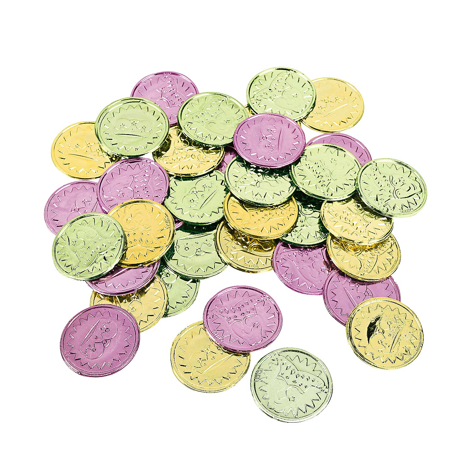 Mardi Gras Coins 144 Count Rebeccas Toys And Prizes 