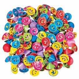 Smile Face Spin Tops - 144 Count