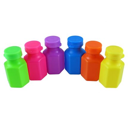 Bulk 60 Ct. Smile Face Neon Plastic Water Bottles