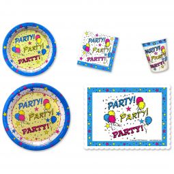 Star Party Place Setting Kit - 7 & 9 Inch Plates with Placemats
