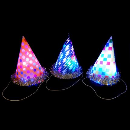 flashing party hats