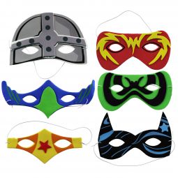 Superhero Foam Masks - 12 Count