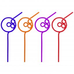 Bowling Ball Shaped Straws - 12 Count