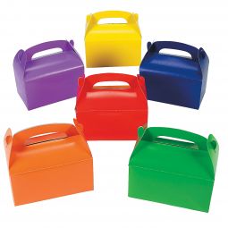 Assorted Bright Color Treat Boxes - 12 Count