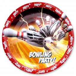 Bowling Thunder Party 9 Inch Plates - 1,000 Count